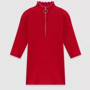 Maje Zipped Light Polo Sweater